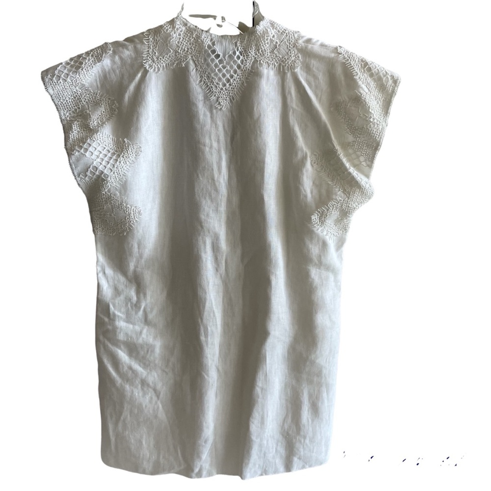 Zara lace embroidered tunic top size XS - Picture 6 of 7